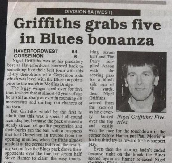 Nigel Griffiths - grabs the headlines from this old newspaper cutting